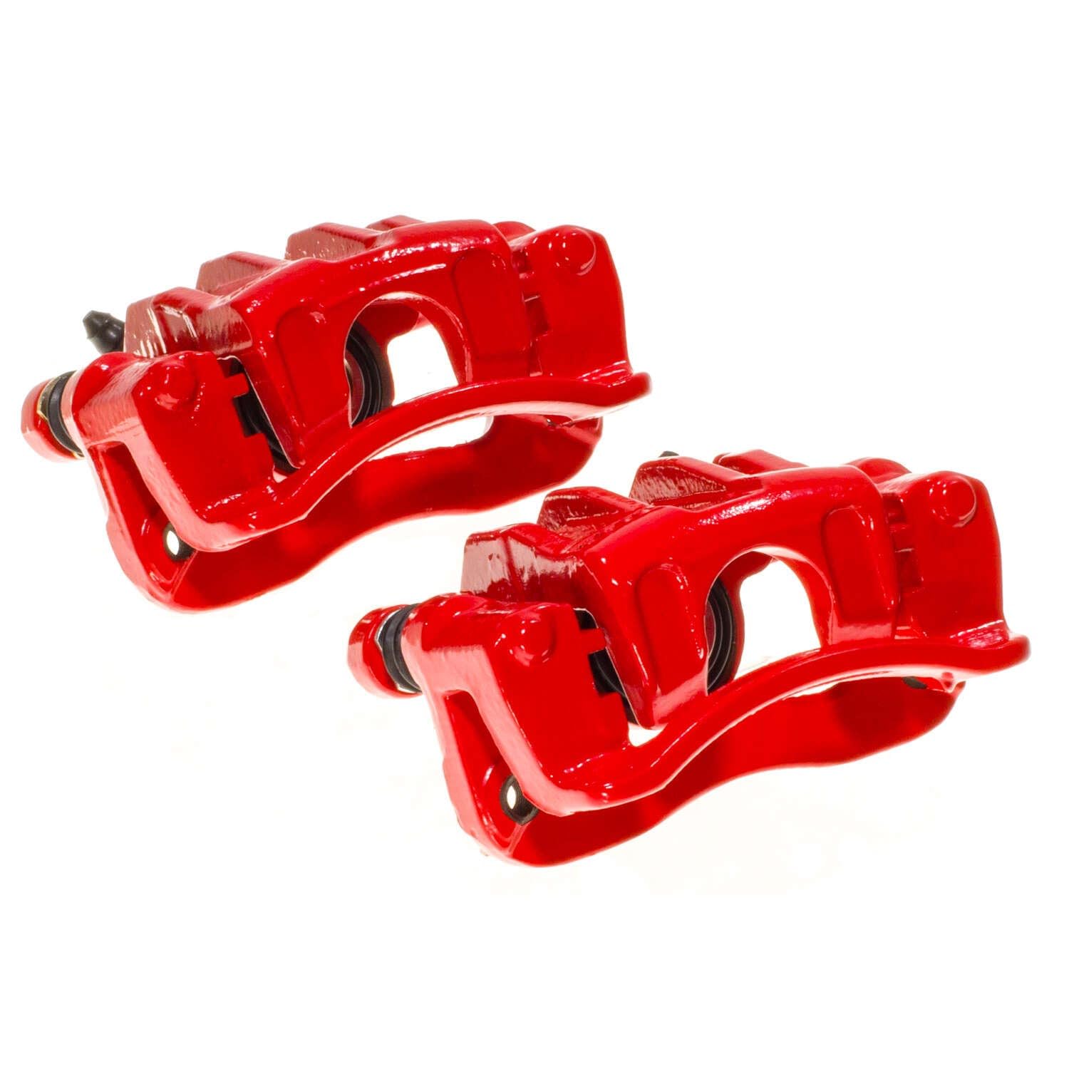 Power Stop S15164 Rear Pair of High-Temp Red Powder Coated Calipers