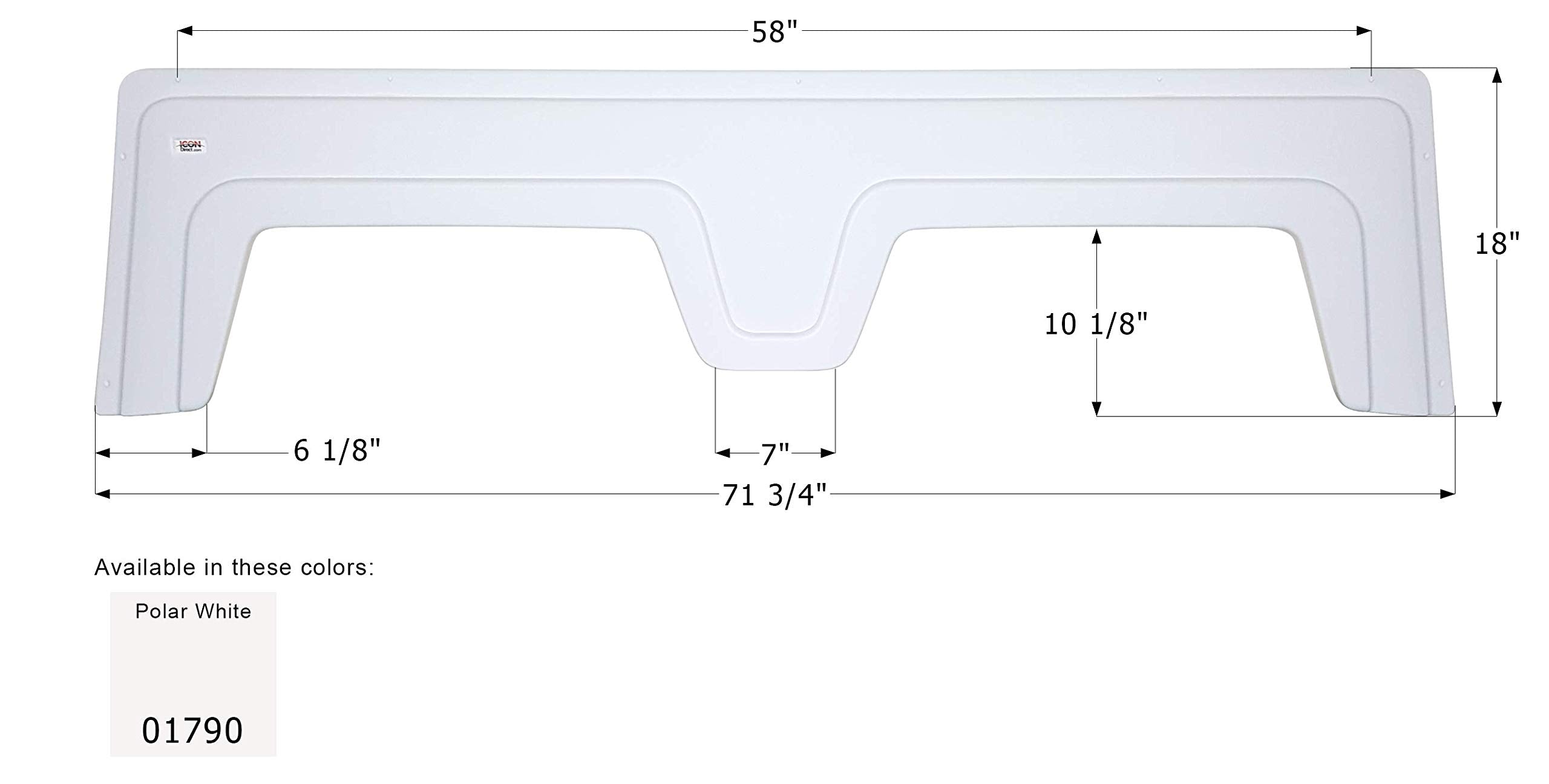 Fender Skirt ICON, Tandem, Vanguard, FS1790, Polar White