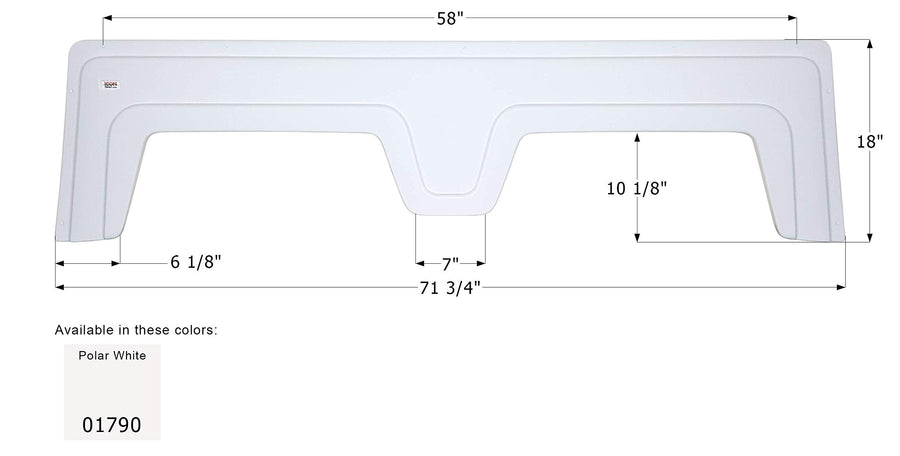 Fender Skirt ICON, Tandem, Vanguard, FS1790, Polar White