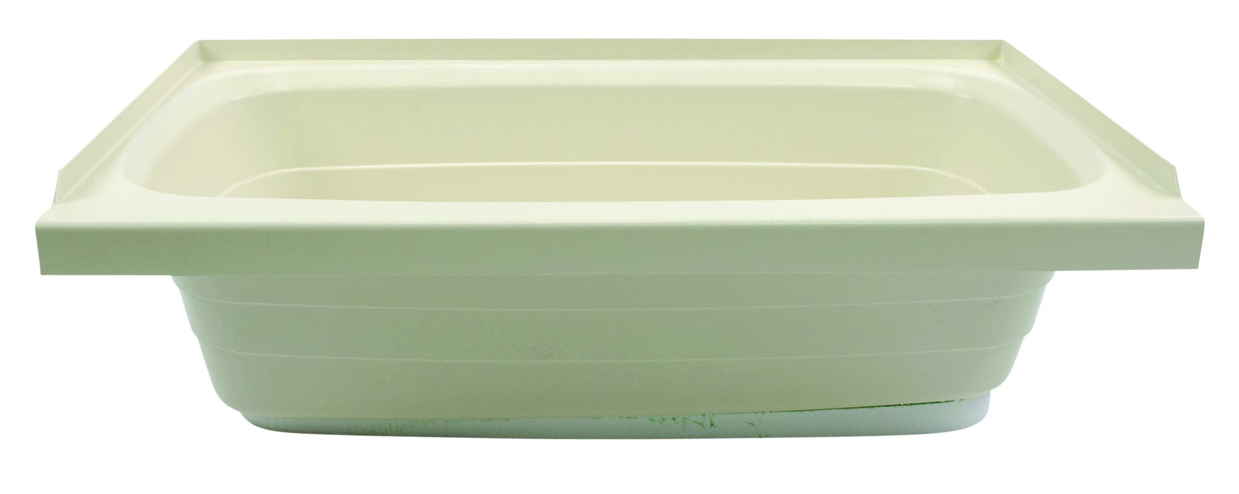 24" x 40" Lippert Replacement Parchment Bathtub with Left Drain, Scratch-Resistant ABS Acrylic for RVs, Travel Trailers, 5th Wheels, Motorhomes - P2440LHSPK