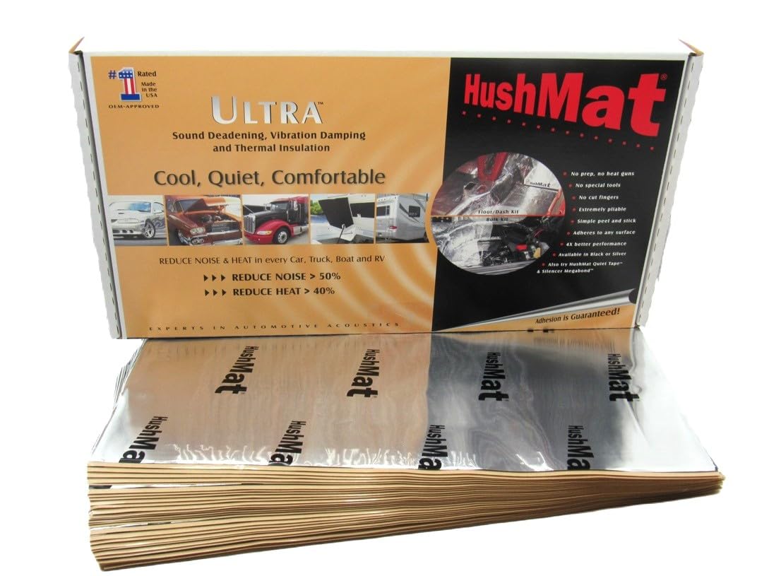 Bulk Kit HushMat – Automotive Sound Deadening & Thermal Insulation (58.1 Sq Ft, Silver Foil)