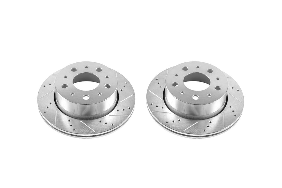 Power Stop Rear AR8395XPR Drilled and Slotted Rotor Pair For Ram ProMaster 1500 2014-2021, Ram ProMaster 2500 2014-2021, Ram ProMaster 3500 2014-2021 [Model Specific]