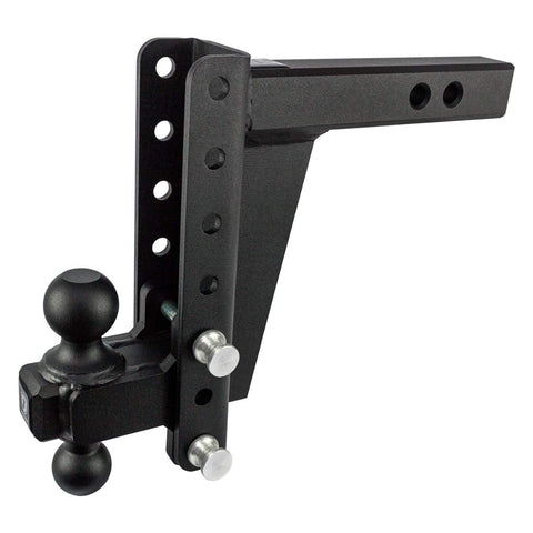 2.0" BulletProof Hitches Adjustable Heavy Duty Trailer Hitch (22,000 lb. Rating) - 8" Drop/Rise Trailer Hitch with 2" & 2-5/16" Dual Ball - Powder Coat, Solid Steel, Corrosion-Resistant