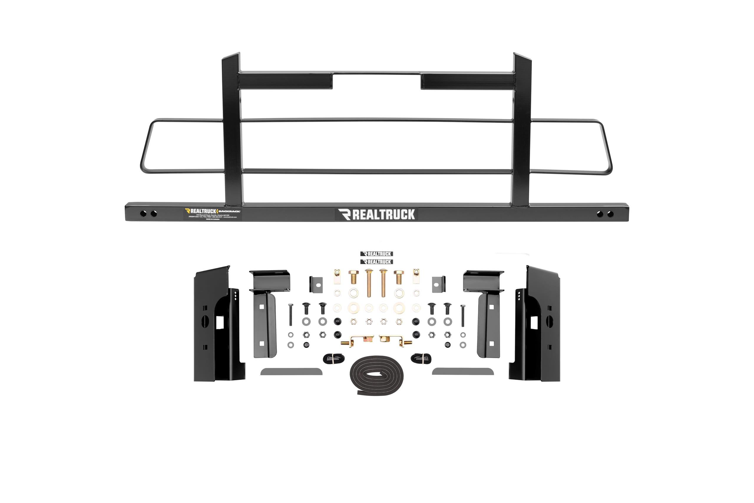 BACKRACK Hardware Kit RealTruck for use w/Wide-Top Tonneau, Black, No Drill | 50124 | Fits 2019-2025 Chevrolet/GMC Silverado/Sierra 2500 HD/3500 HD