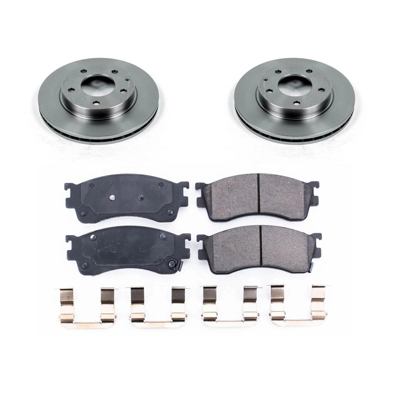 POWERSTOP Autospecialty KOE788 Front Replacement Brake Kit-OE Brake Rotors & Ceramic Brake Pads For Mazda Protege 2001-2003, Mazda Protege5 2002-2003 [Model Specific]