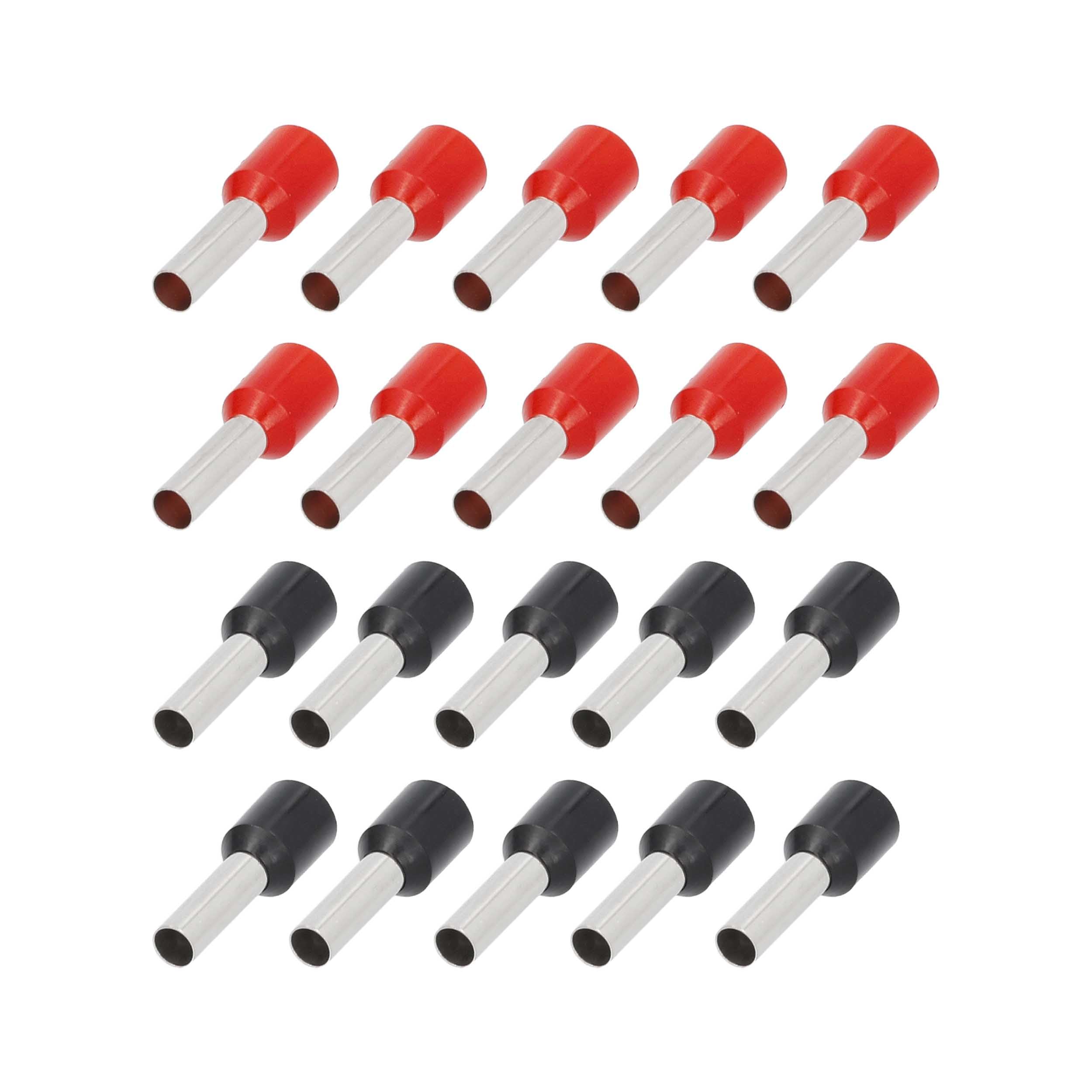 20-Piece Metra Brands Red and Black 10GA Ferrules - Refill Pack