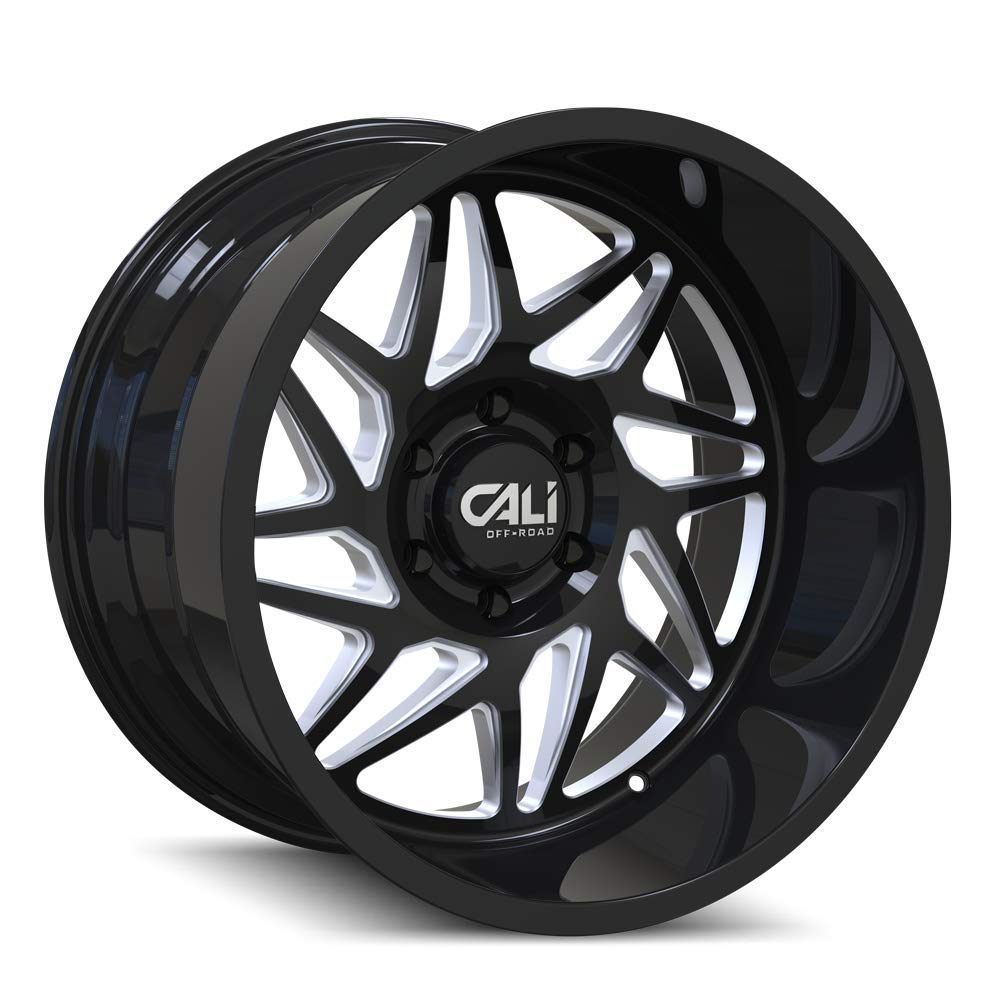 9112-24481BM CALI OFF-ROAD Gemini 9112 Gloss Black/Milled Spokes 24X14 8-165.1 -76mm 125.2mm