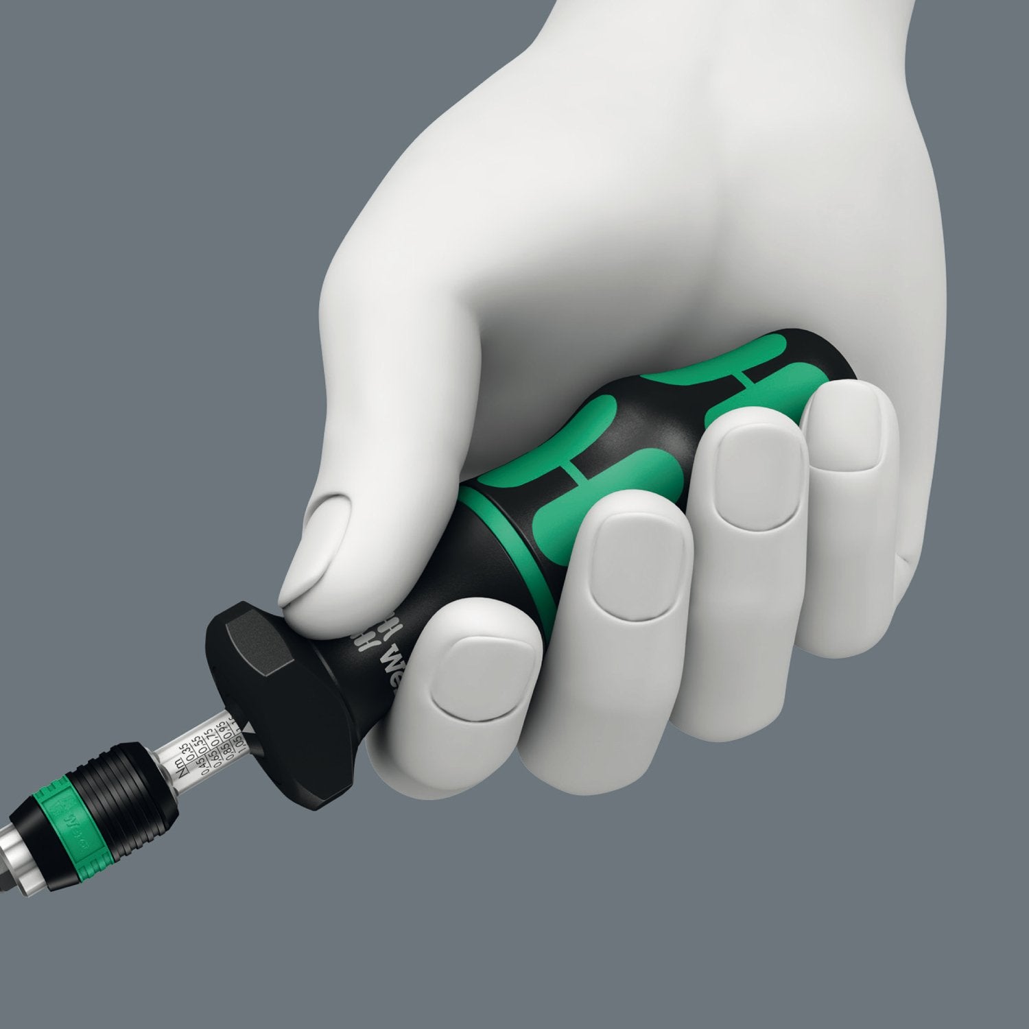 Wera Kraftform 05074710001 7445 Hexagon Torque Screwdriver, 1/4" Head, 2.5-11.5"/lbs Variable Torque Adjustment Range