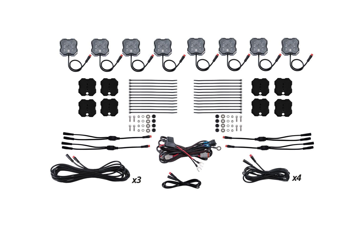 RGBW Rock Light Installer Magnet Mount Kit Diode Dynamics (8-Pack)