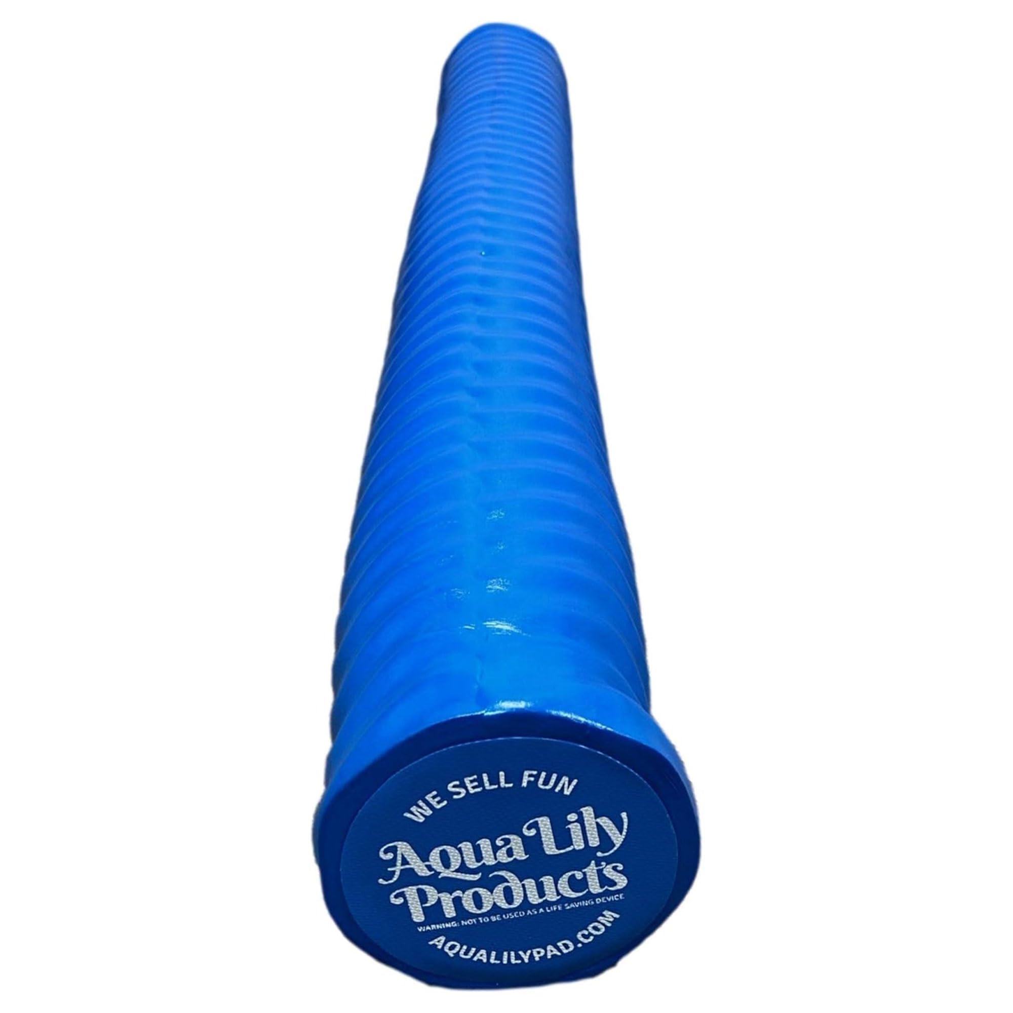 Aqua Lily Pad Soft Durable Buoyant Vinyl Foam Pool Noodle Float for Swimming, Exercising, and Floating, Supports 250 Pounds, Blue
