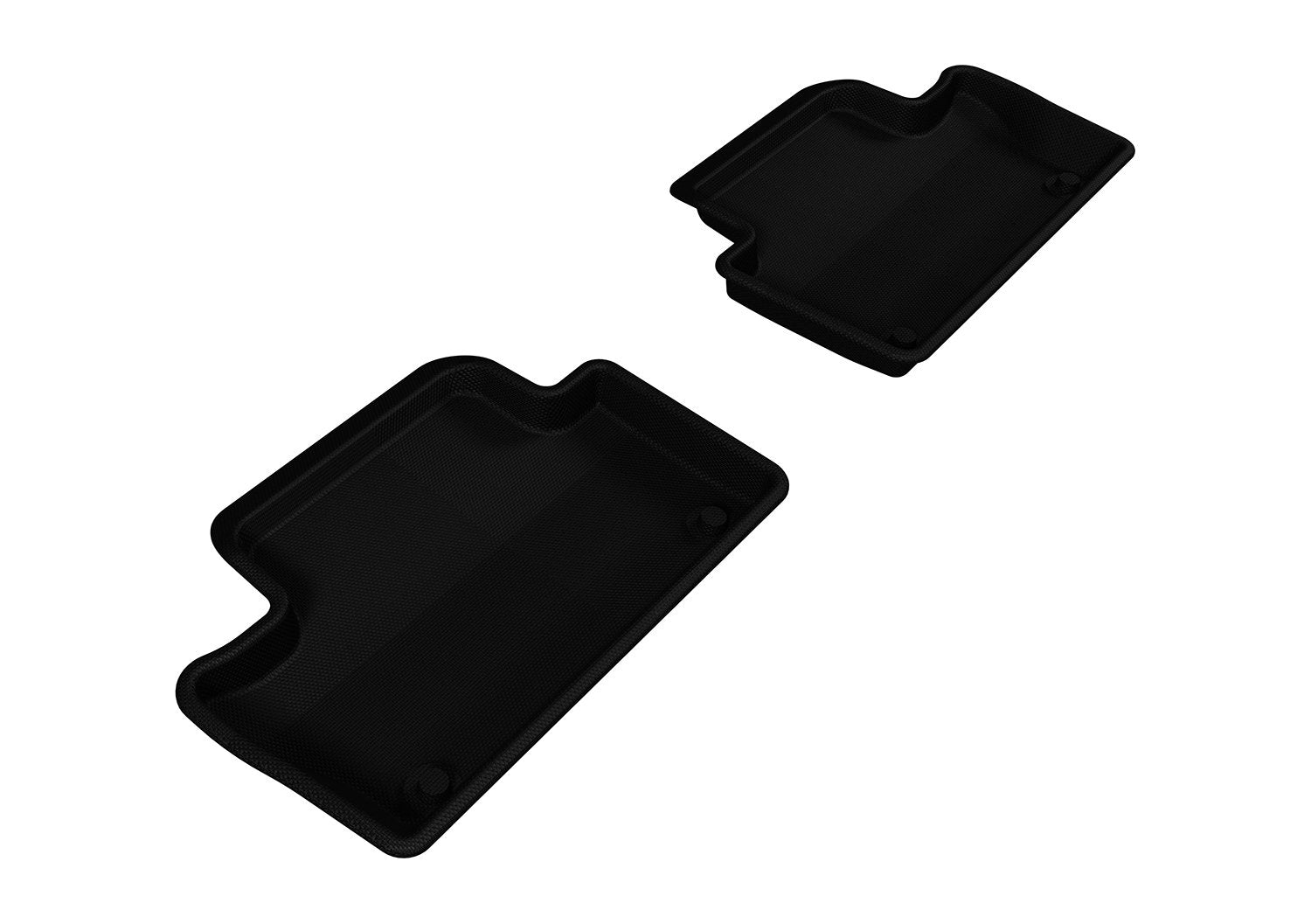 3D MAXpider Floor Mats All-Weather for Volvo XC60 2010-2017 Custom Fit Car Liners, Kagu Series (2nd Row, Black)