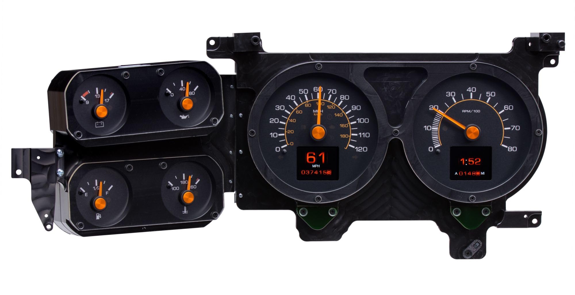 Dakota Digital Retrotech RTX-79C-PU-X Gauge Instrument System Compatible with 1973-87 Chevy Pickup, 1973-91 Chevy Blazer, GMC Jimmy and Suburbans. Styled after 1979-87 Chevy Pickup.