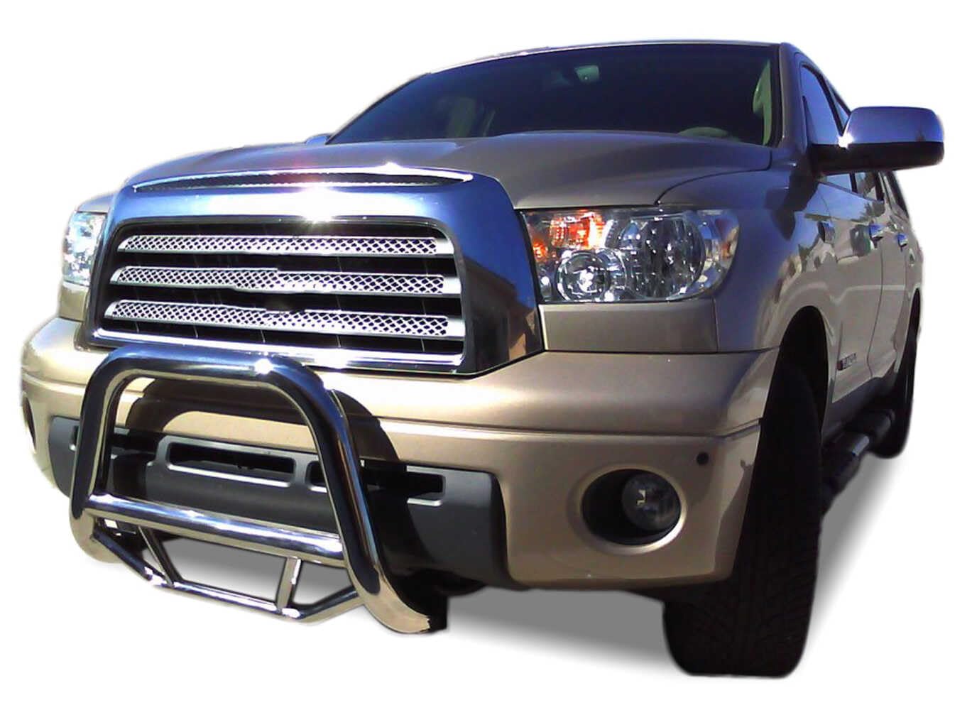 Max Bull Bar Black Horse No Skid Plate Stainless Steel Compatible with 2007-2021 Toyota Tundra-MBS-TOD1009