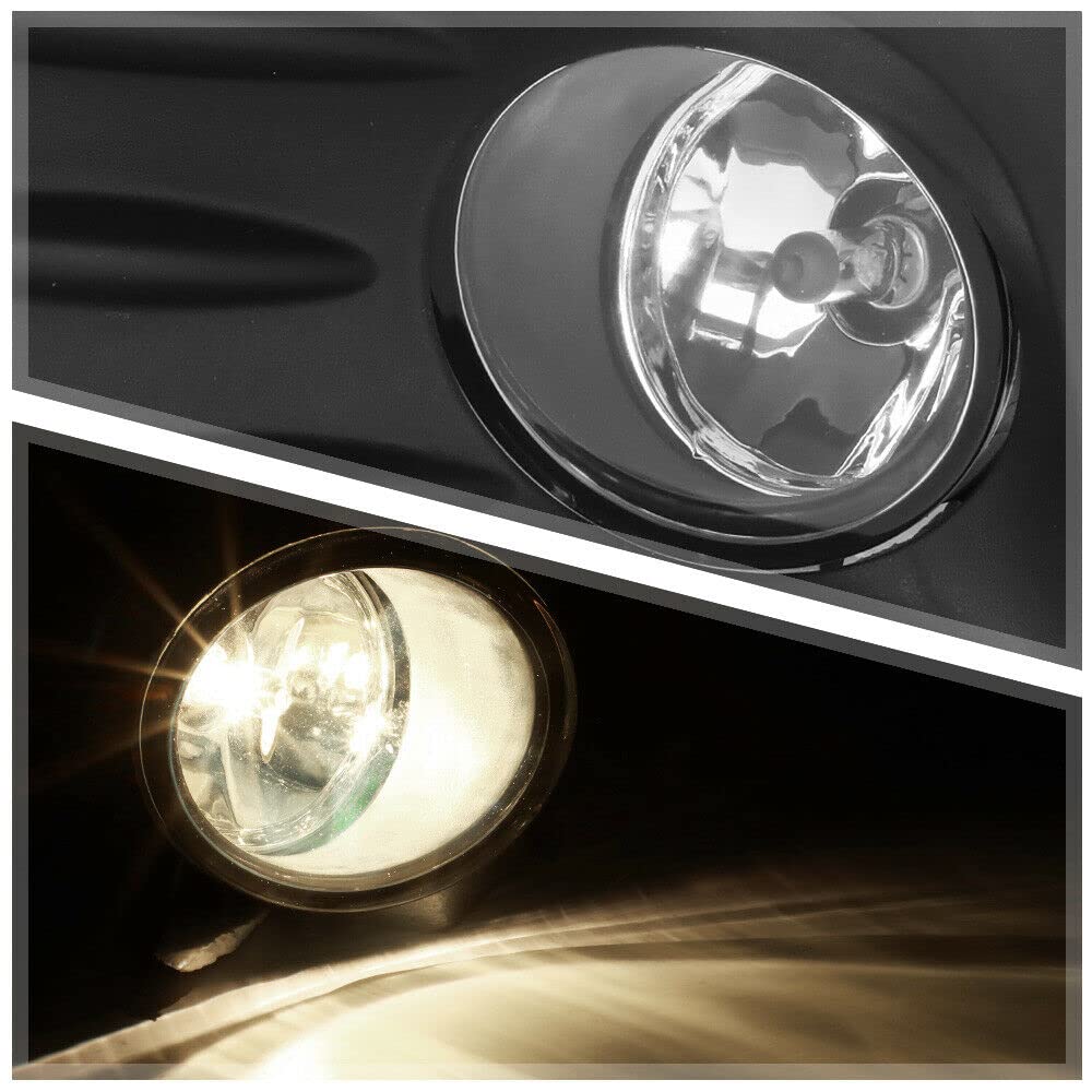 OEM Replica Black Horse Fog Light Clear Compatible with 2016-2017 Nissan Altima-NS896OE