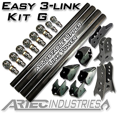 Artec Industries Easy 3 Link Kit G LK0130-GNKQ Adjustable Upper link No Tubing Outside Frame Centered Front Driver/Rear Passenger, 1 Pack