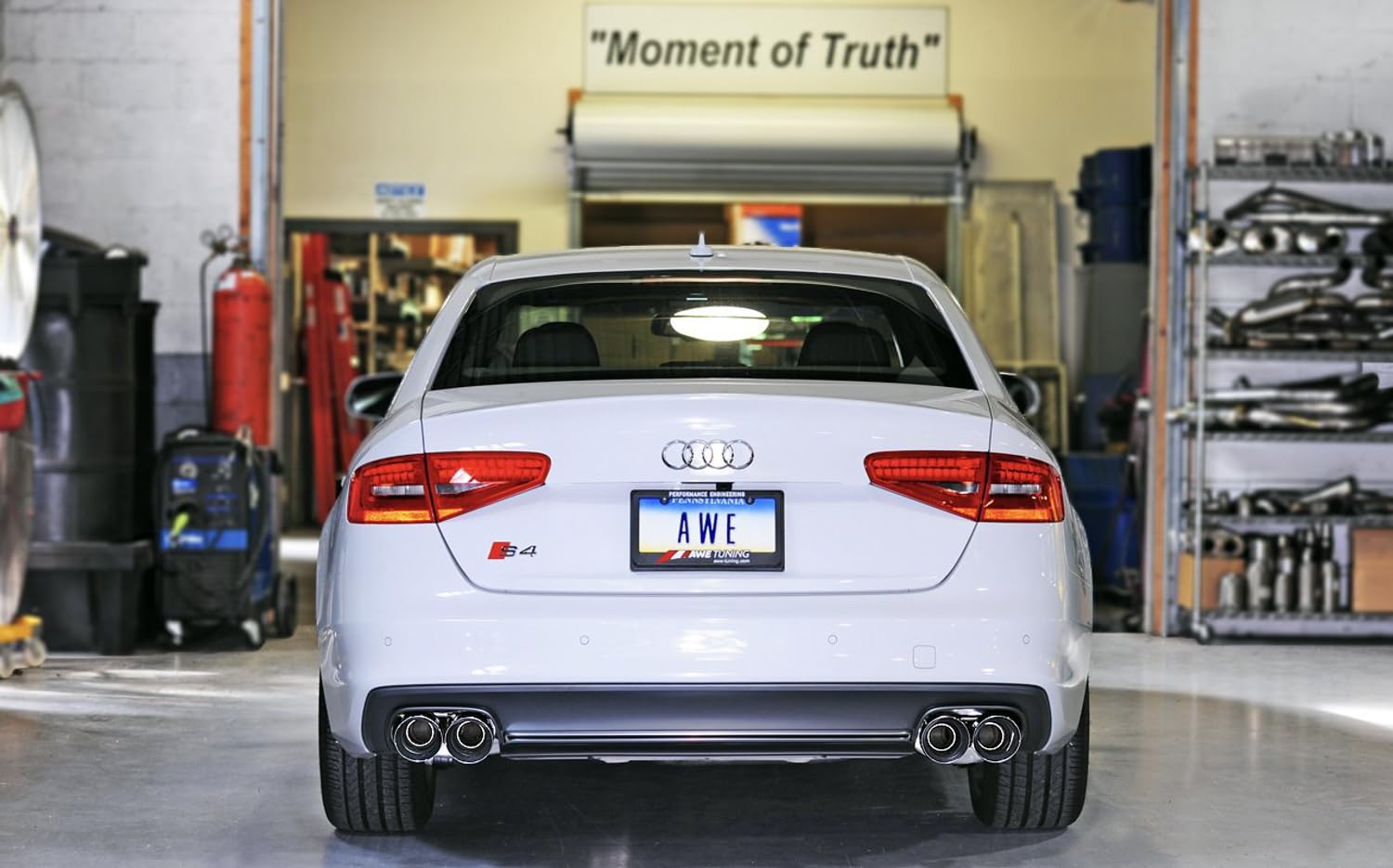 Audi B8.5 S4 AWE Tuning 3.0T Touring Edition Exhaust System - Chrome Silver Tips (102mm)