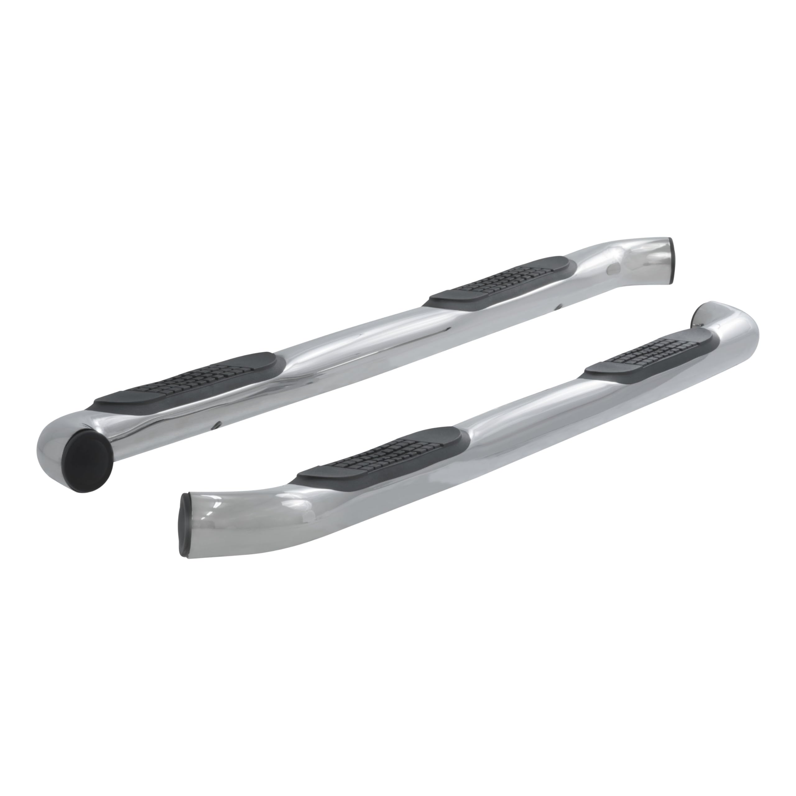3-Inch Round Polished Stainless Steel Nerf Bars ARIES 203015-2, No-Drill, Fits Select Ford F-150, Lincoln Mark LT