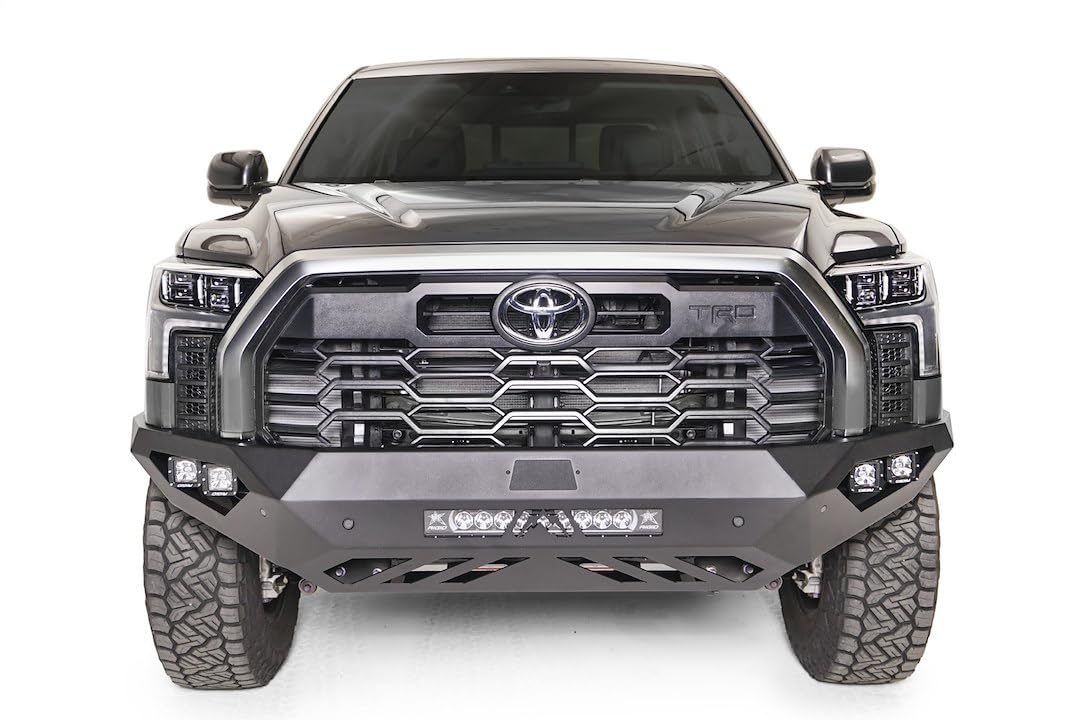 Fab Fours Vengeance TT22-D5451-1 Front Bumper fits 22-23 Toyota Tundra - 2 Stage Black Powder Coated - No Guard