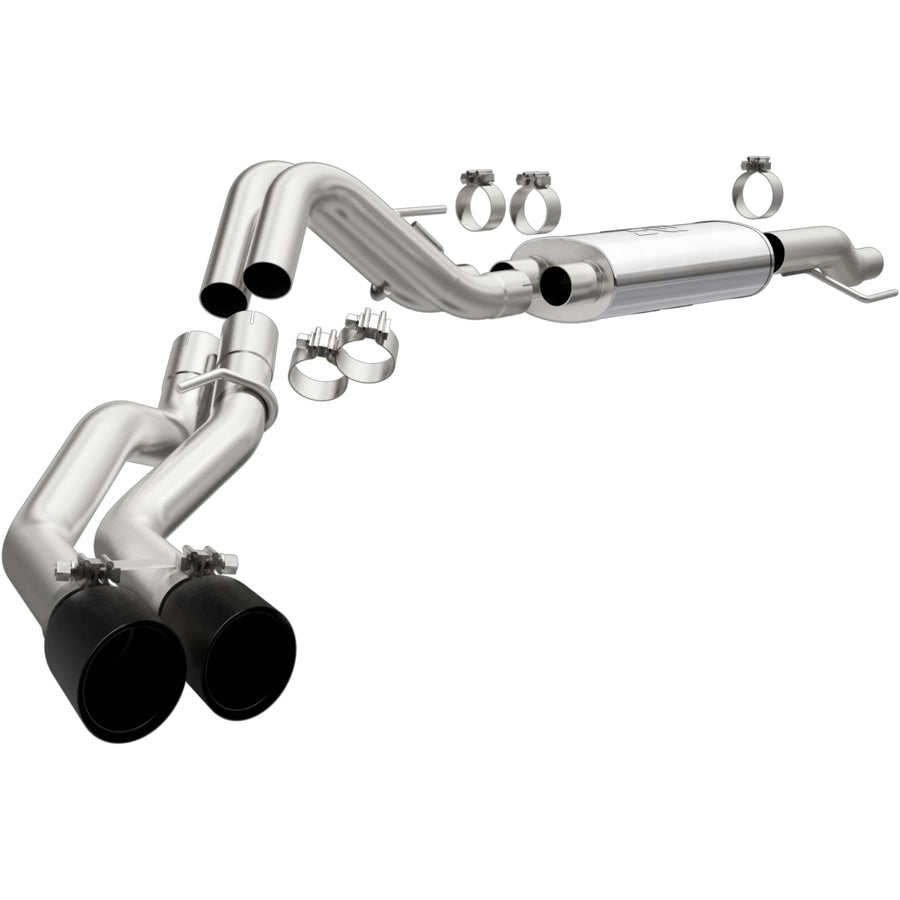 Performance MagnaFlow Exhaust System 19506: Cat-Back, Street Series, Compatible with 2015-2020 Ford F-150, Dual Same Side Behind Passenger Rear Tire Exit Style