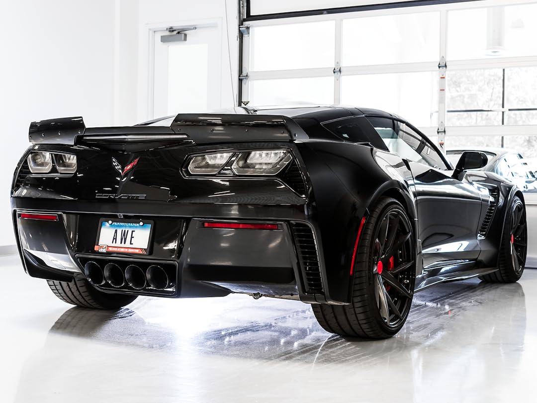 AWE Tuning 14-19 Chevy Corvette C7 Z06/ZR1 Touring Edition Axle-Back Exhaust (w/o AFM) w/Black Tips - 3015-43143