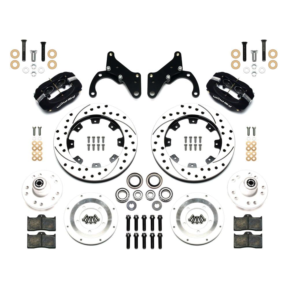 Front Disc Brake Kit Wilwood 65-68 Impala Drum 12.19 Blk