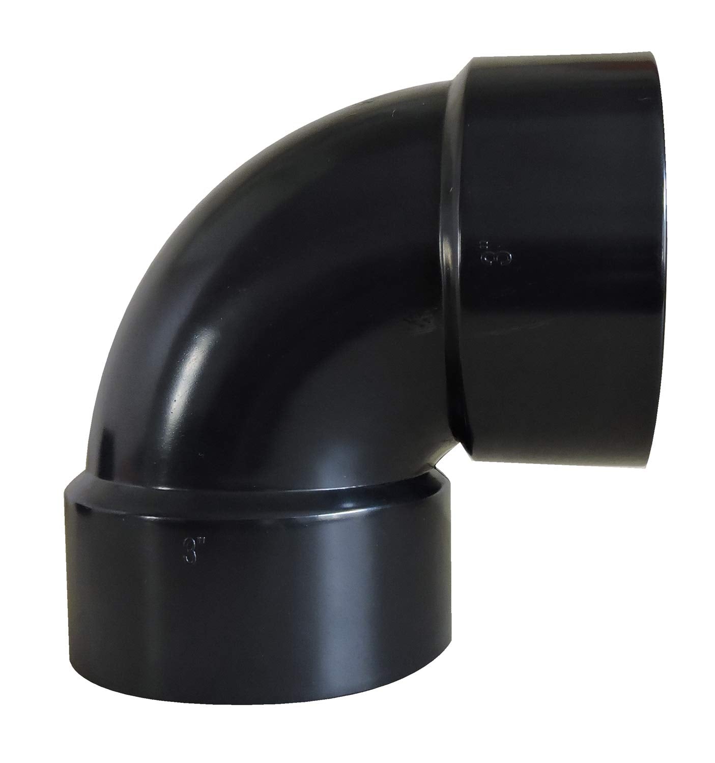 D502878C Valterra LLC 90 Short Turn 3" HUB DWV , Black