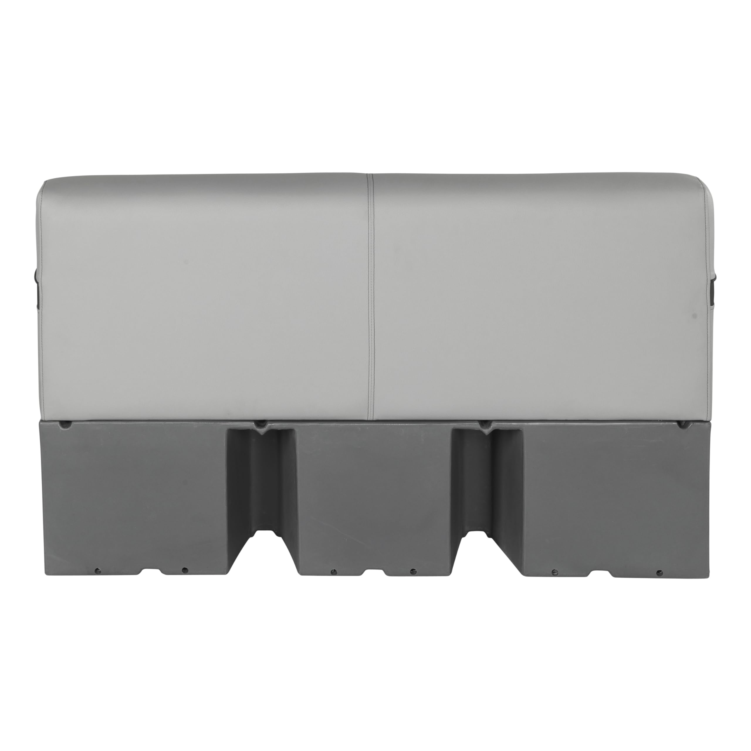 Rockport Series Lippert 50" Straight Pontoon Bench Seat, Measures 50" L x 26" W x 30" H, Marine-Grade Vinyl, High-Density Foam, Easy Installation, Fits Most Pontoons, River Rock – 20221094094