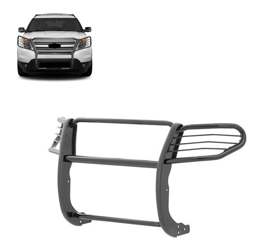 Bumper Guard Black Horse Grille brush Modular Black Compatible with 2011-2015 Ford Explorer-17FJ28MA
