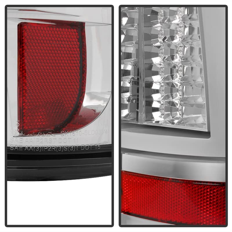 Chevy Silverado 1500/2500 Spyder 5081902 03-06 and 2007 Silverado Classic ( Does Not Fit Stepside ) Version 2 LED Tail Lights - Chrome