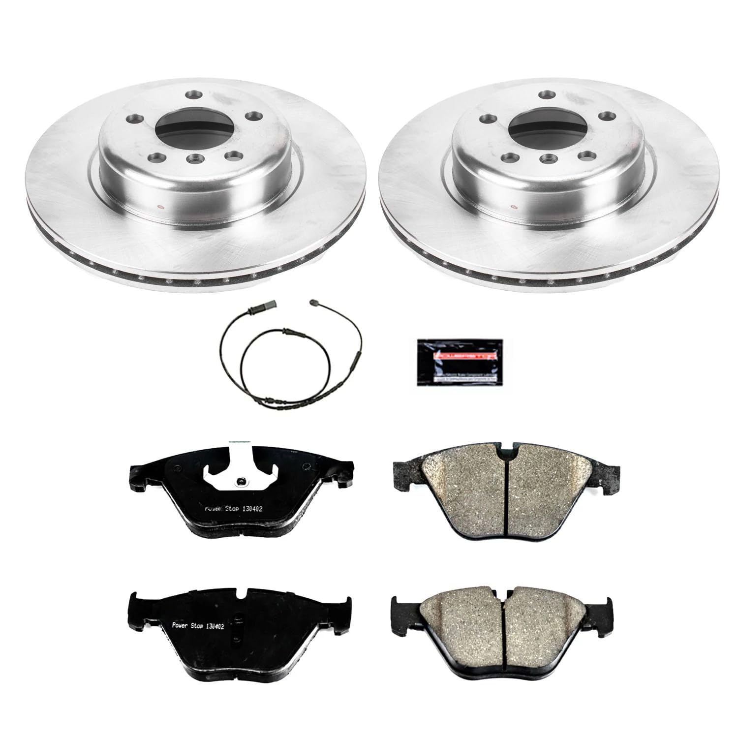 Power Stop Autospecialty KOE7163 Front Replacement Brake Kit-OE Brake Rotors & Ceramic Brake Pads For BMW 528i 2014-2016 [Model Specific]