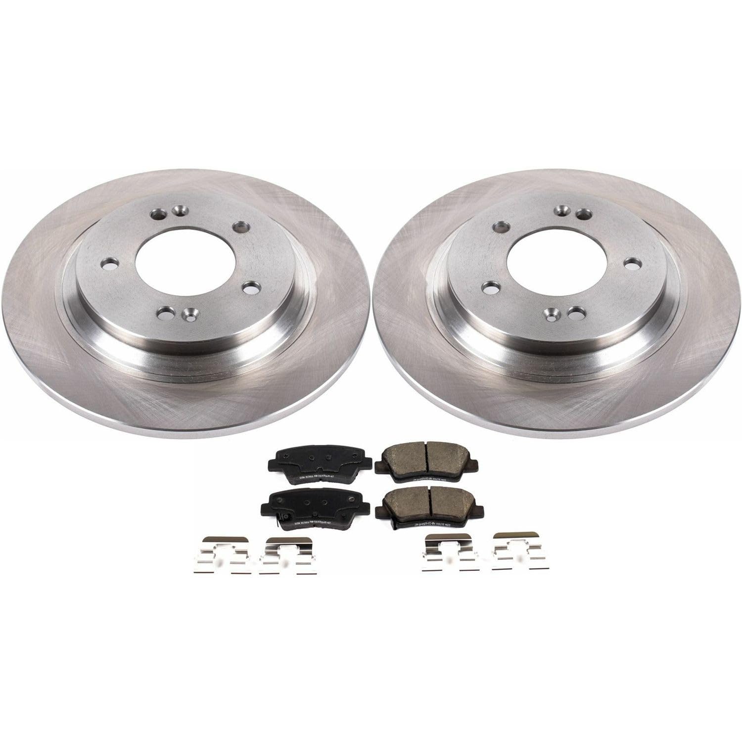 Power Stop KOE6985 Rear Replacement Brake Kit-OE Brake Rotors & Ceramic Brake Pads For Hyundai Elantra GT, Kia Cadenza, Kia Fo, Kia Opt, Kia Soul EV, Hyundai Son [Model Specific]