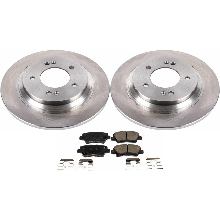 Power Stop KOE6985 Rear Replacement Brake Kit-OE Brake Rotors & Ceramic Brake Pads For Hyundai Elantra GT, Kia Cadenza, Kia Fo, Kia Opt, Kia Soul EV, Hyundai Son [Model Specific]