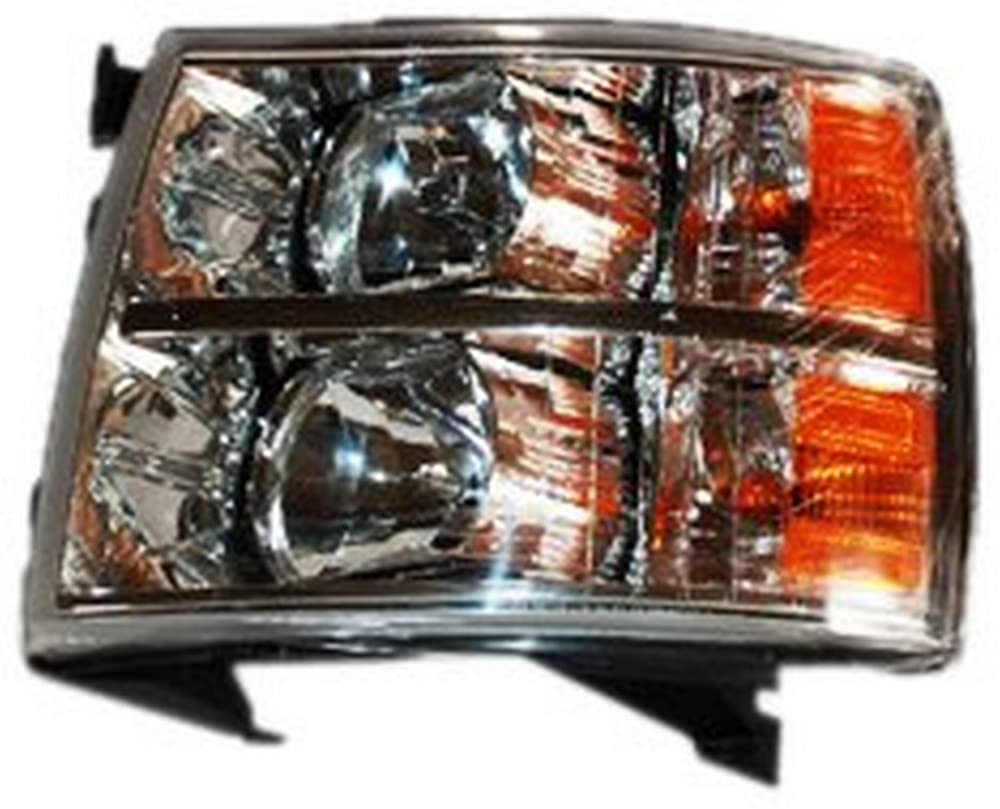 Left TYC Headlight Assembly Compatible with 2007-2013 Chevrolet Silverado
