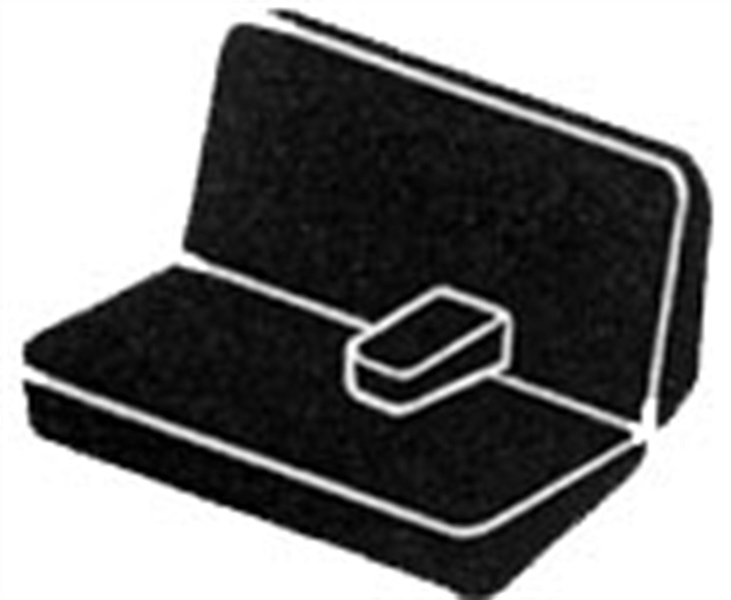Custom Fit FIA TR48-11 BLACK Bench Seat Cover Front Seat - Saddle Blanket, (Black)