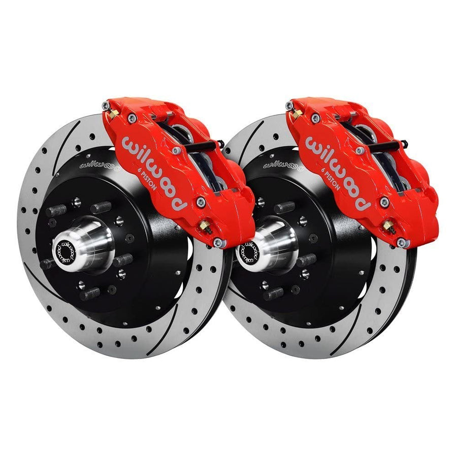 Front Hub Kit FNSL6R, 12.88", Drill, Red