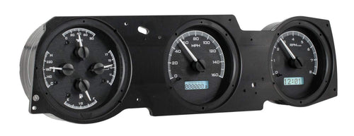 Dakota Digital VHX Analog Dash System 70 71 72 Oldsmobile Cutlass Black Alloy White VHX-70O-CUT-K-W