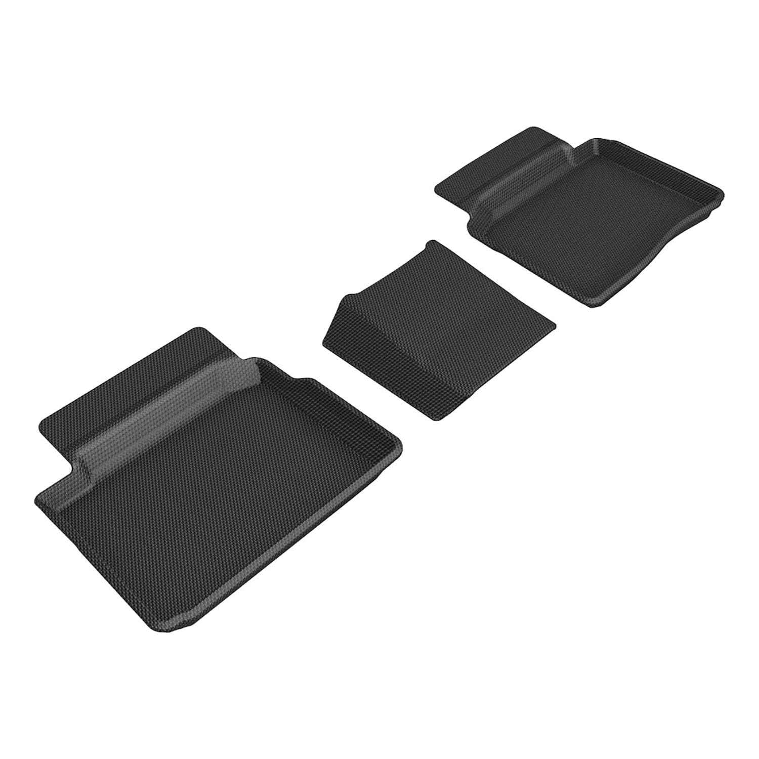 3D MAXpider Kagu Custom Fit Floor Mat (Black) Compatible with Mitsubishi Outlander Phev 2022-2026 - Second Row