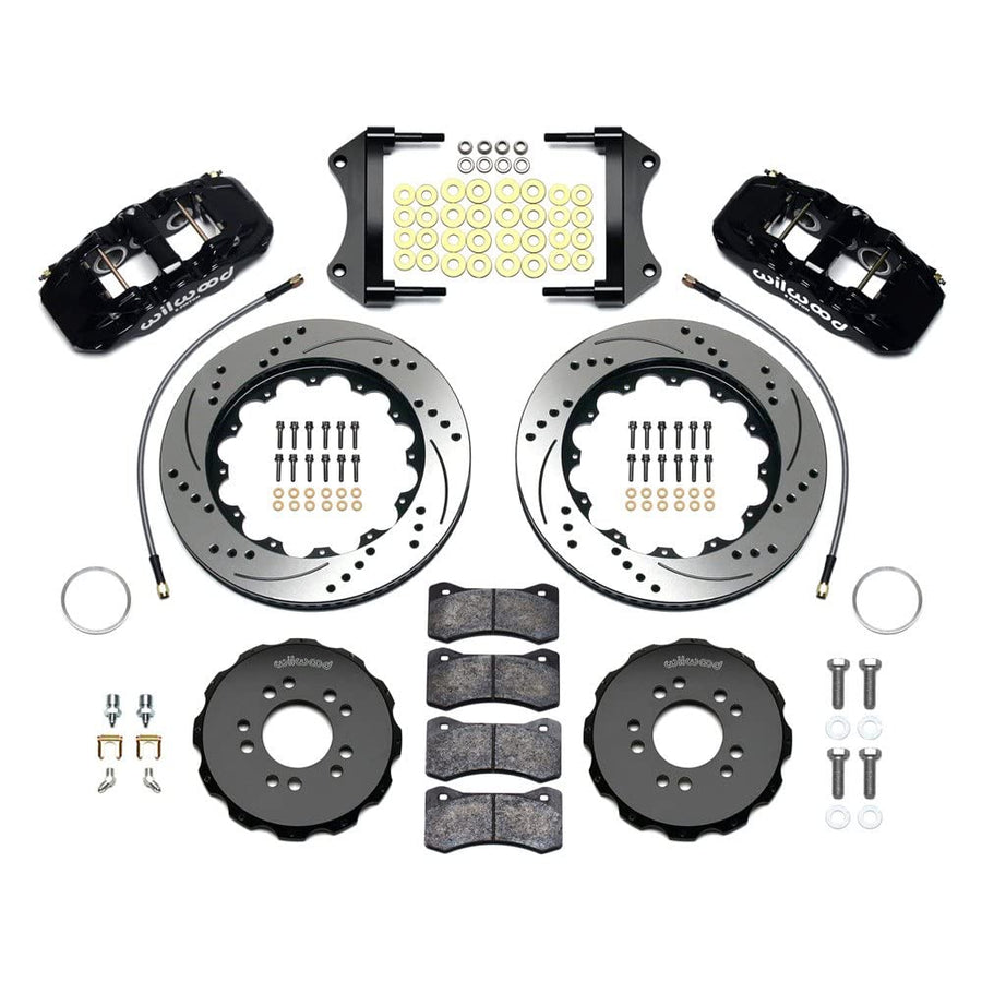 14.25 AERO6 Front Hat Kit, Drilled, Red