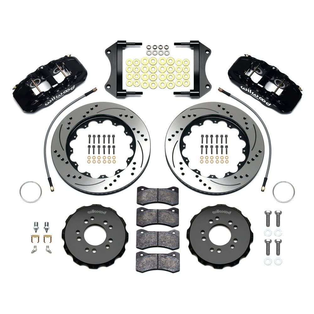 14.25 AERO6 Front Hat Kit, Drilled, Red