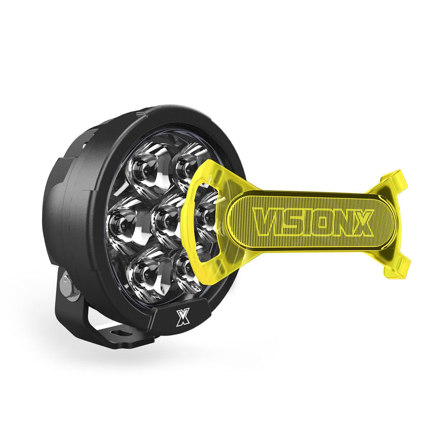 Vision X Lighting Race 7 PRO Single Cannon with X-Lens System-Clear,Amber,Yellow INCL (3-PIN W/ 5% Center DRL Circuit)