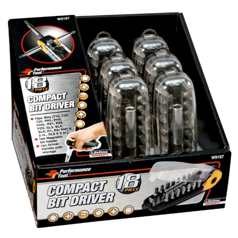 18 pc. Performance Tool Compact Multi-Bit Driver6
