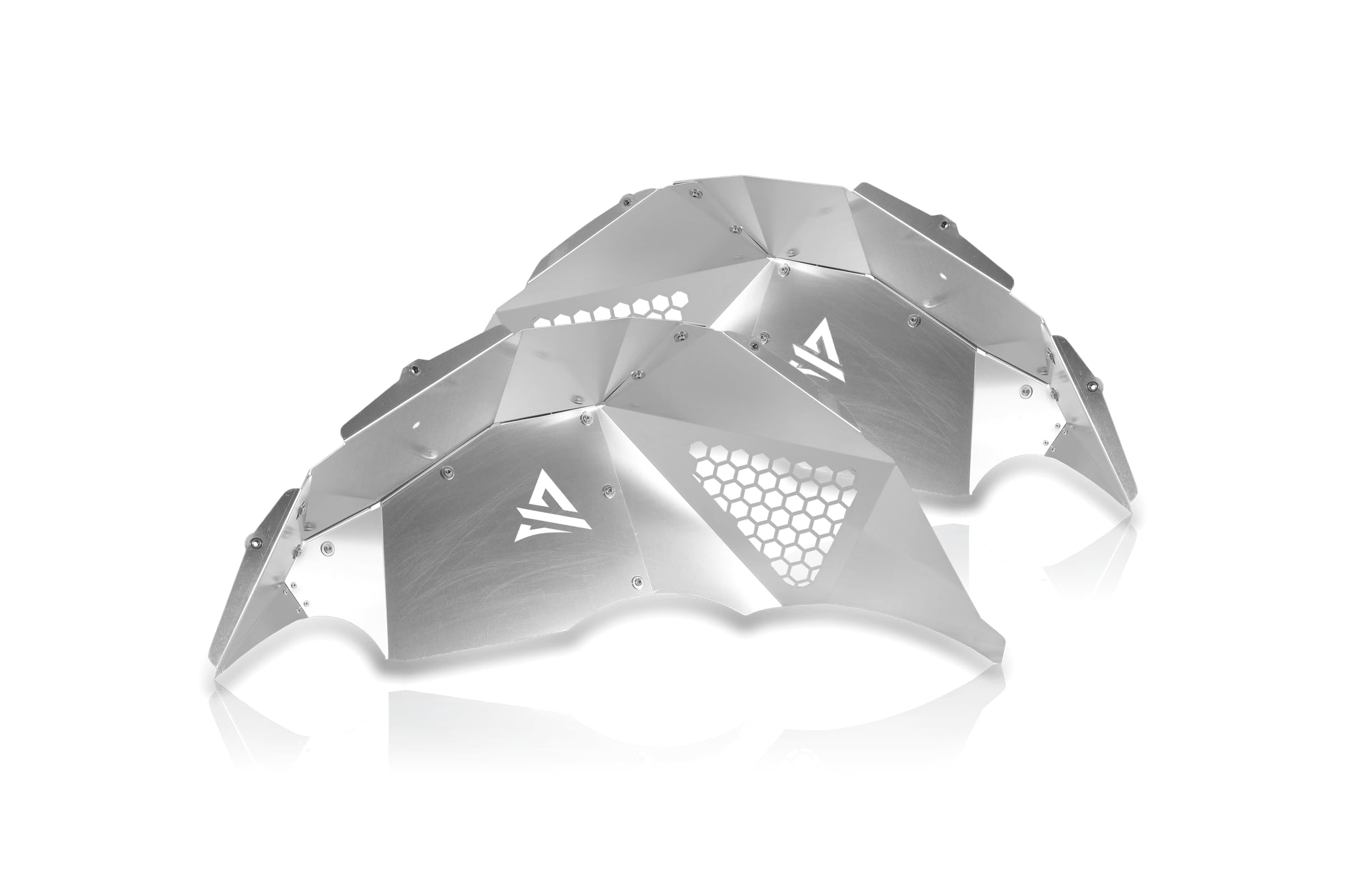 Attica4x4 Cobra Tek - Terra Series Inner Fender Liner | Compatible with Jeep Wrangler JL (2018-2023) | Aluminum Protection and Style | Silver Finish.