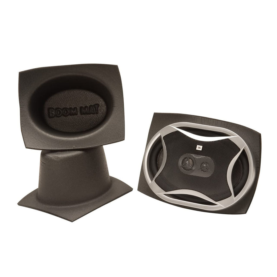 Design Engineering Boom Mat 050380 Speaker Baffles, 6" x 9" Oval (Pack of 2), Black
