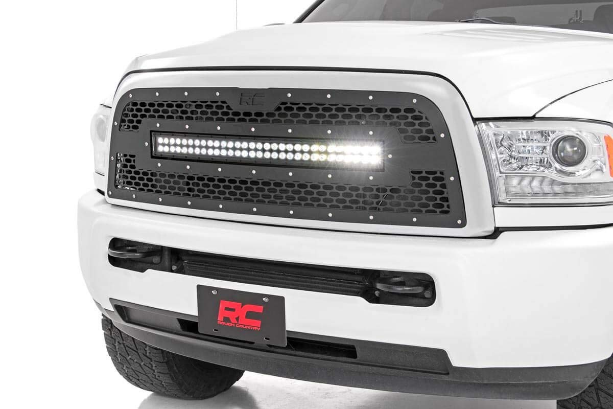 Rough Country LED Mesh Grille Insert for 2013-2018 Ram 2500/3500 2WD/4WD - 70152