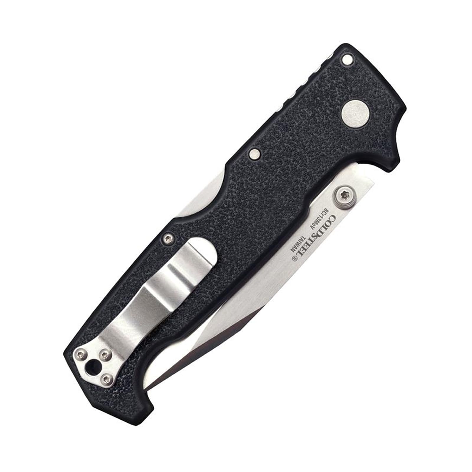 SR1 Lite Cold Steel 8Cr14MoV Steel 4" Clip Point Blade Griv-Ex Handle Folding Knife with Tri-Ad Locking Mechanism, Boxed