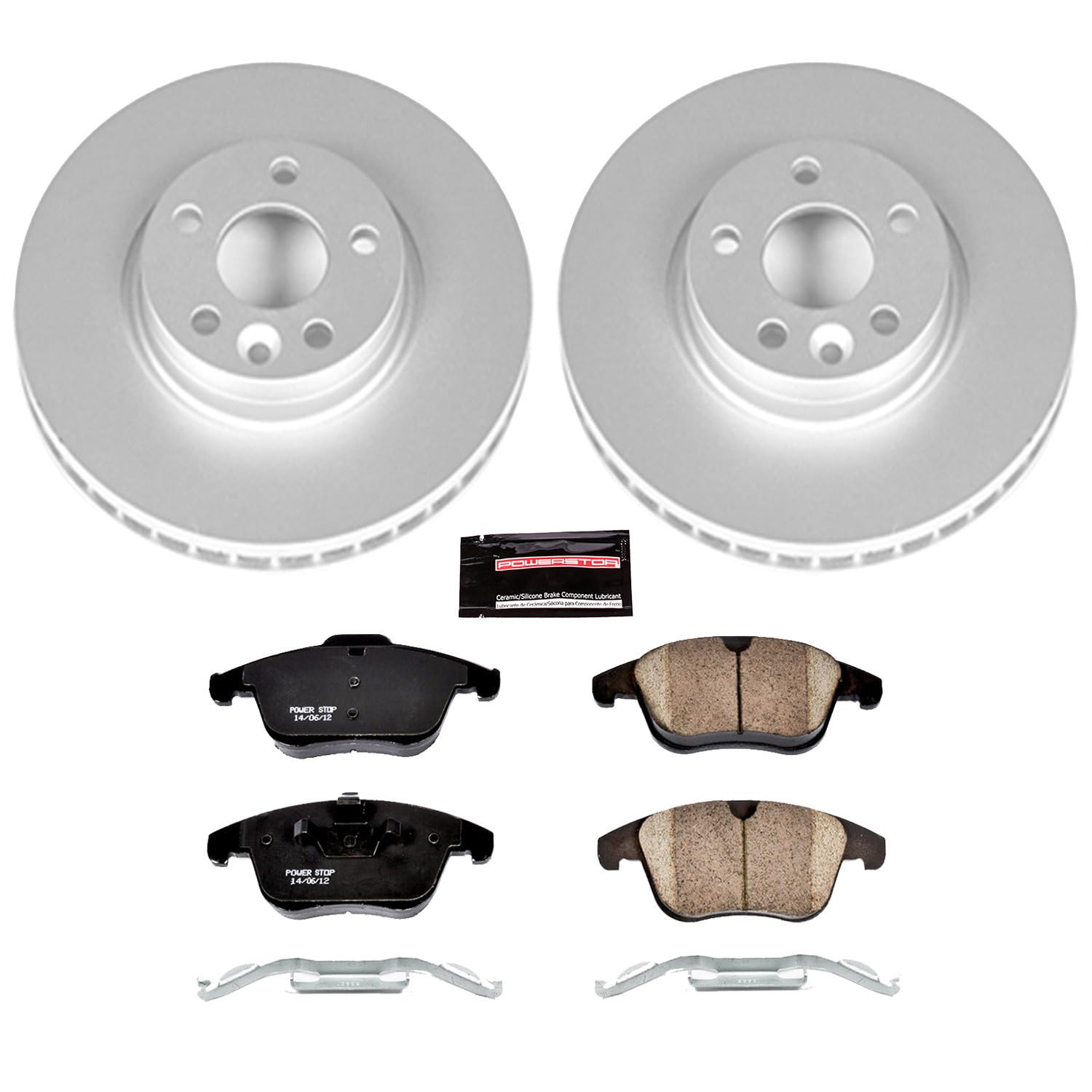 Power Stop CRK4700 Z23 Evolution Geomet Coated Brake Kit For Volvo S60 2015-2018, Volvo S80 2015-2016, Volvo V60 2015-2018, Volvo XC70 2008-2016 [Model Specific]