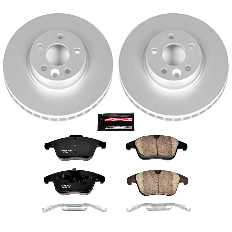 Power Stop CRK4700 Z23 Evolution Geomet Coated Brake Kit For Volvo S60 2015-2018, Volvo S80 2015-2016, Volvo V60 2015-2018, Volvo XC70 2008-2016 [Model Specific]