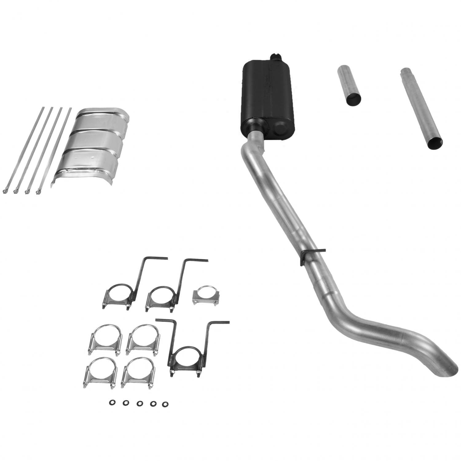 Force II Flowmaster 17198 Cat-Back Exhaust Kit 3 Inch Aluminized Steel Compatible with 1987-1993 Ford F-250/F-350 trucks with 7.5L engine and a 2.50 Inch catalytic converter