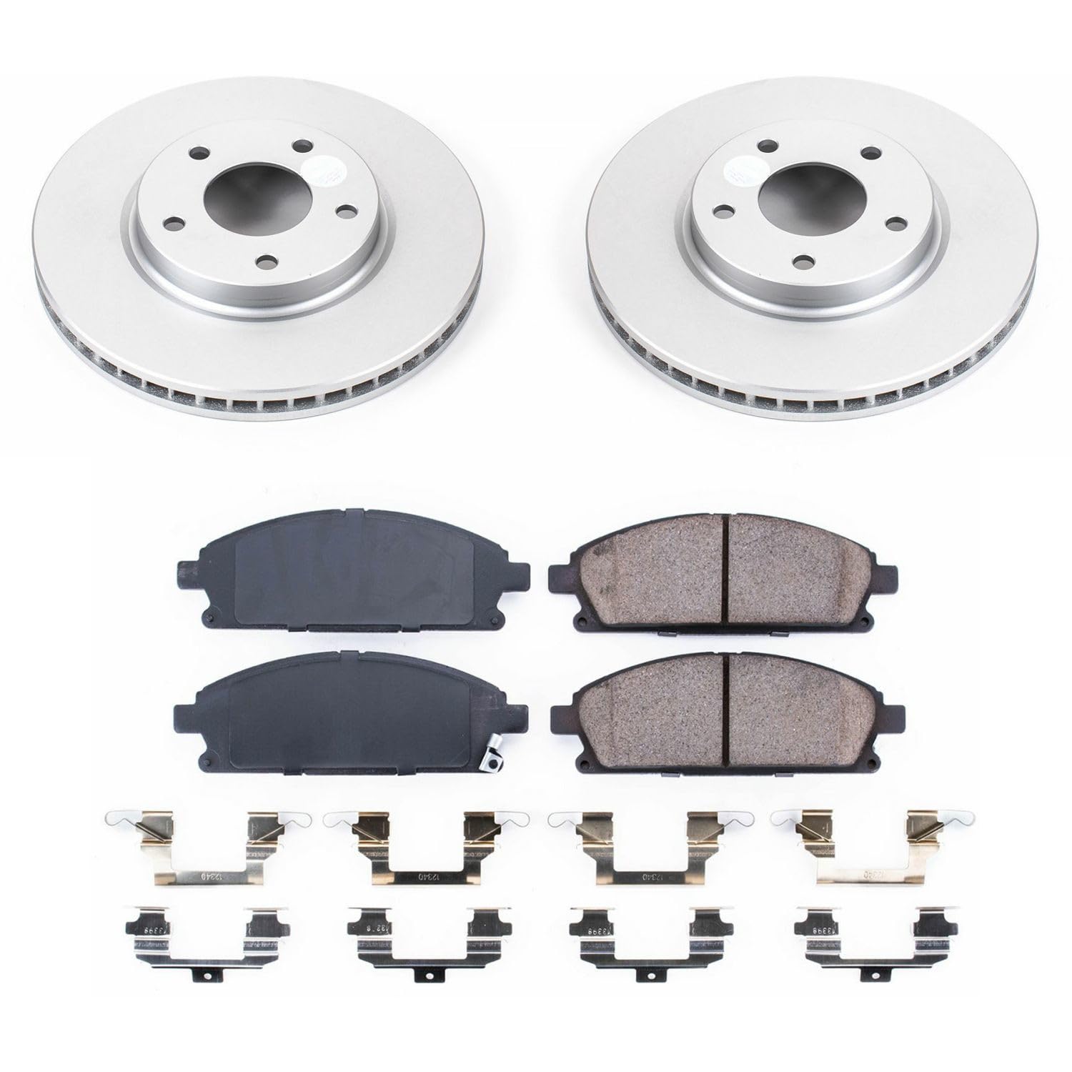 Power Stop CRK150 Brake Rotor Coated & Ceramic Brake Pads- front For Nissan Quest 2004-2009 [Model Specific]