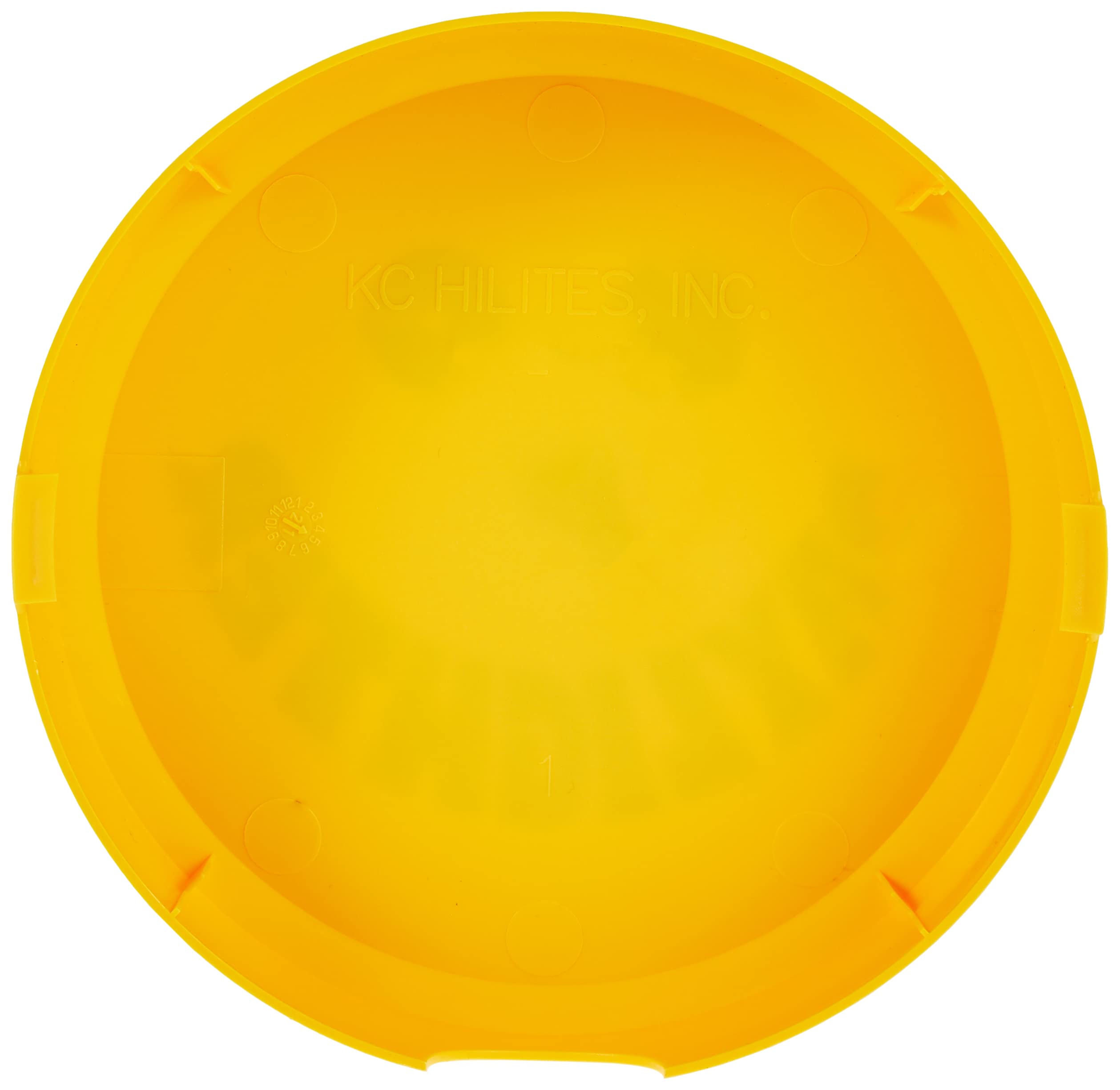 6" Round KC HiLiTES Yellow Plastic Light Cover w/ Black Daylighter Logo - Single Cover
